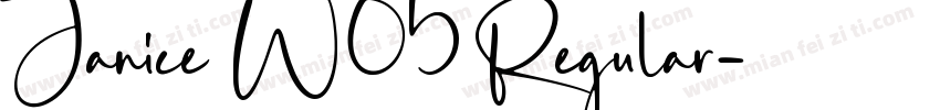 Janice W05 Regular字体转换